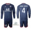 Officiële Voetbalshirt + Korte Broek Paris Saint-Germain Sergio Ramos 4 Thuis 2021-22 Lange Mouw - Kids